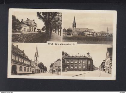 Dt. Reich AK Gruß aus Viernheim 1941 4 Ansichten