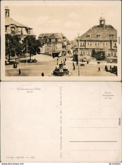 Ansichtskarte Waltershausen Marktplatz 1956