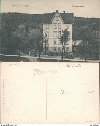 Ansichtskarte Waltershausen Pensionat Koeditz 1909