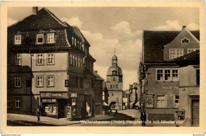 Waltershausen in Thüringen, Hauptstrasse mit Nikolaustor