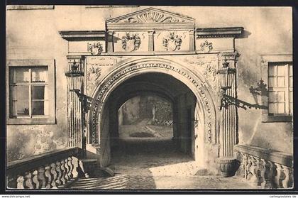 AK Weesenstein, Ostportal am Schloss Weesenstein