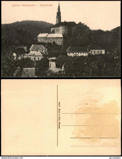 Ansichtskarte Weesenstein (Müglitz) Schloss Weesenstein 1920