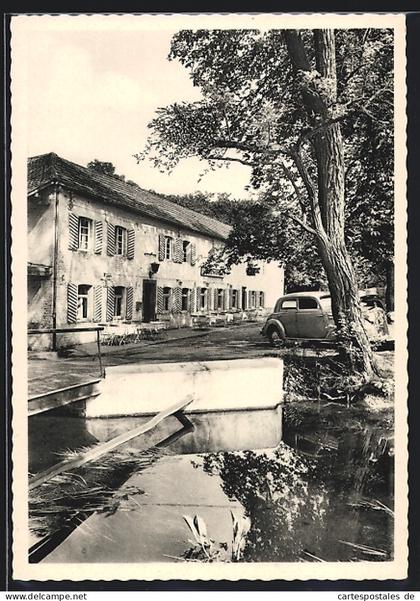 AK Wegberg, Gasthaus Molzmühle im Schwalmtal, rückseitig Gedicht