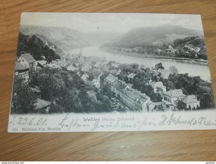 Wehlen - Panorama , 1901 , Ansichtskarte , AK !!