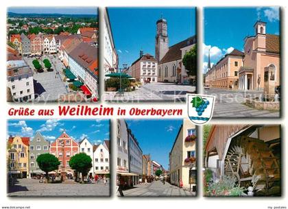 Weilheim Oberbayern Teilansichten Strassenpartien Muehlrad