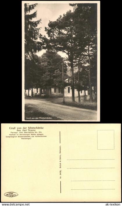 Ansichtskarte Weinböhla Mistschänke. Moritzburger Wald 1927