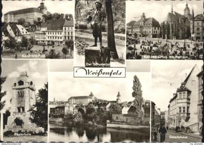 Weissenfels Saale Weissenfels Karl Marx Platz Schusterjunge Rathaus Keplerturm G