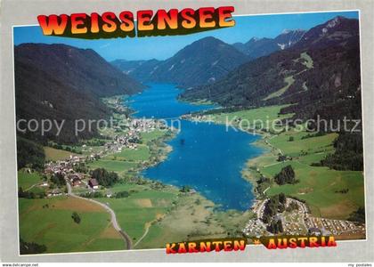 Weissensee Kaernten Fliegeraufnahme