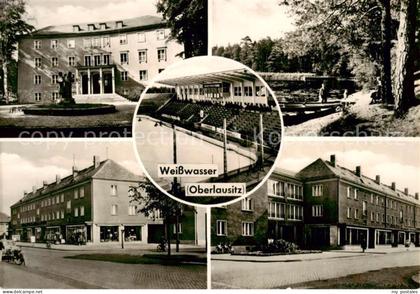 Weisswasser  Oberlausitz Park Brunnen Teich Stadion Ortspartien