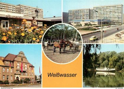 Weisswasser Oberlausitz Wohnkomplex am Wasserturm Kaufhaus Magnet Tiergarten Rat