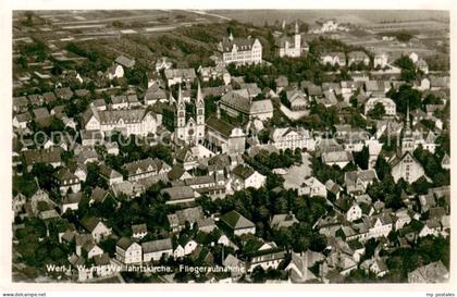 Werl Westfalen Fliegeraufnahme Teilansicht mit Wallfahrtskirche