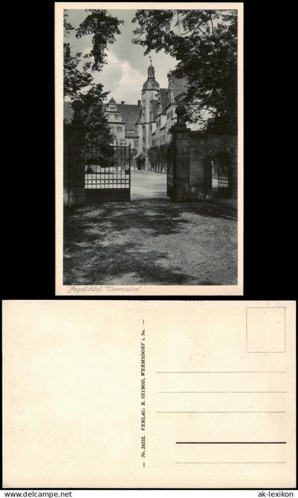 Ansichtskarte Wermsdorf Jagdschloß Wermsdorf - Eingang 1927