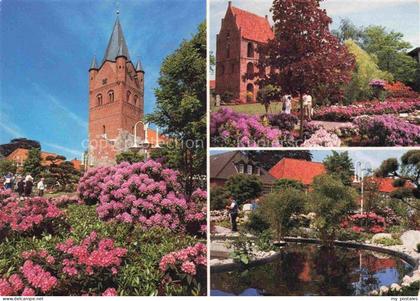 Westerstede Ammerland Niedersachsen Rhododendron-Festtage Kirche Garten Teich Bl