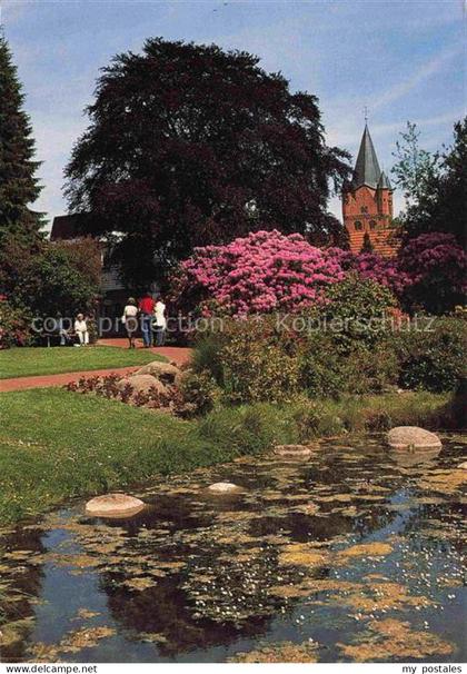 Westerstede Ammerland Niedersachsen Stadtpark Thalenweide Teich Rhododendron Kir