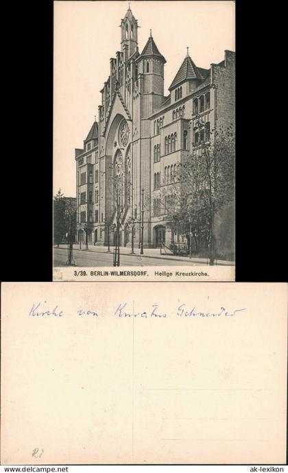 Ansichtskarte Wilmersdorf-Berlin Heilige Kreuzkirche 1913