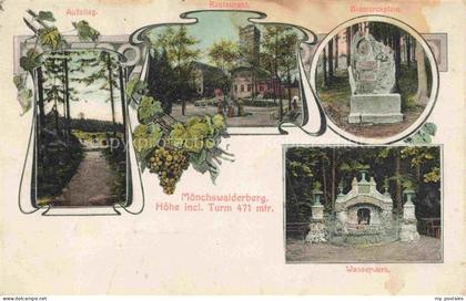Moenchswalder Berg Wilthen Bautzen Sachsen Moenchswalder-Berg Aufstieg Restauran