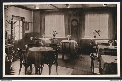 AK Wipperfürth, Cafe Blumberg, Gaststube mit Klavier