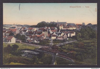 Vintage postcard Germany Wipperfurth Skyline St Nikolaus Church Panorama