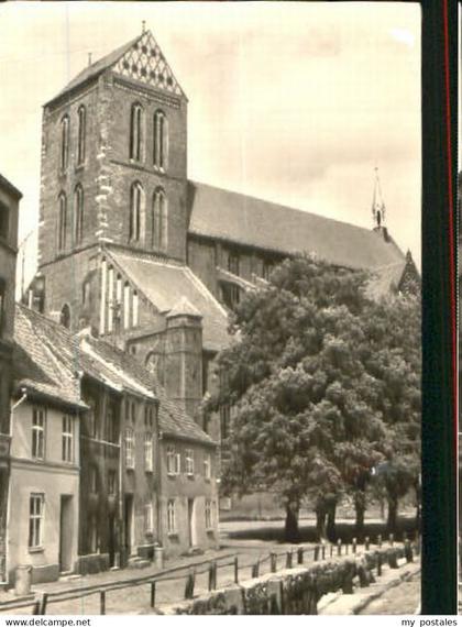 Wismar Mecklenburg Vorpommern Wismar Kirche ungelaufen ca. 1965