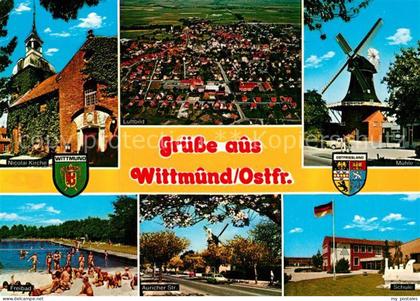 Wittmund Fliegeraufnahme Muehle Freibad Auricherstrasse Schule