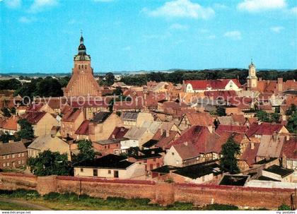 Wittstock Stadtbild mit Kirchen Stadtmauer