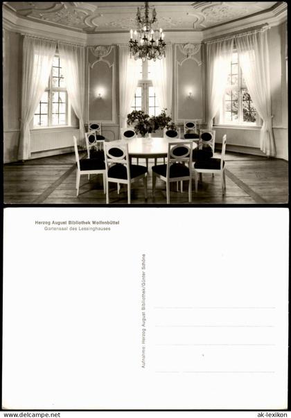 Wolfenbüttel Gartensaal des Lessinghauses Bibliothek Wolfenbüttel 1960