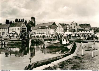 Wolgast Mecklenburg-Vorpommern Partie am Hafen Bruecke