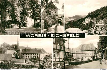 Worbis Teilansichten Schloss Fachwerkhaeuser