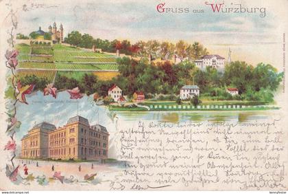 Wuerzburg Kaepelle Collegienhaus Litho Kat. Wuerzburg