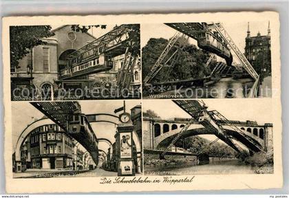 WUPPERTAL NRW Schwebebahn Wasserstrecke Hauptbahnhof Vohwinkel Sonnborner Brueck