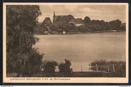 AK Zarrentin i. M., Schaalsee mit Kirchenpanorama
