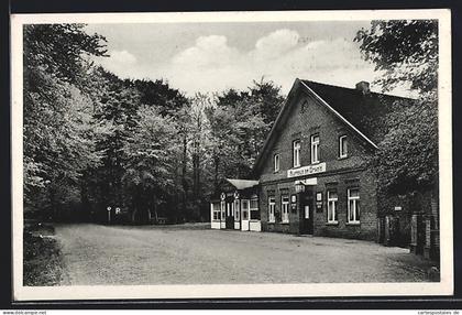 AK Zetel i. O., Gasthaus Kurhaus am Urwald, Strassenansicht