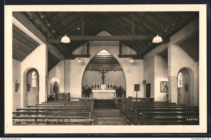 AK Blankenfelde /Zossen, St. Nikolauskirche, Innenansicht