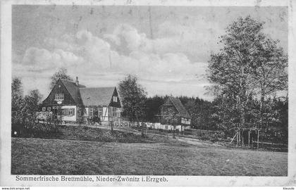 Nieder-Zwönitz - Sommerfrische Bretmühle gel.1917
