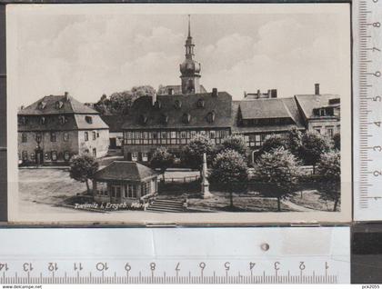 Zwönitz im Erzgebirge Markt  nicht gelaufen ( AK 2167 )günstige Versandkosten