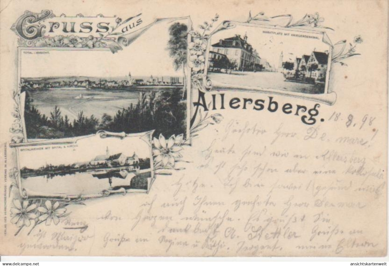 Allersberg Litho Mehrbildkarte gl1898 #75.015