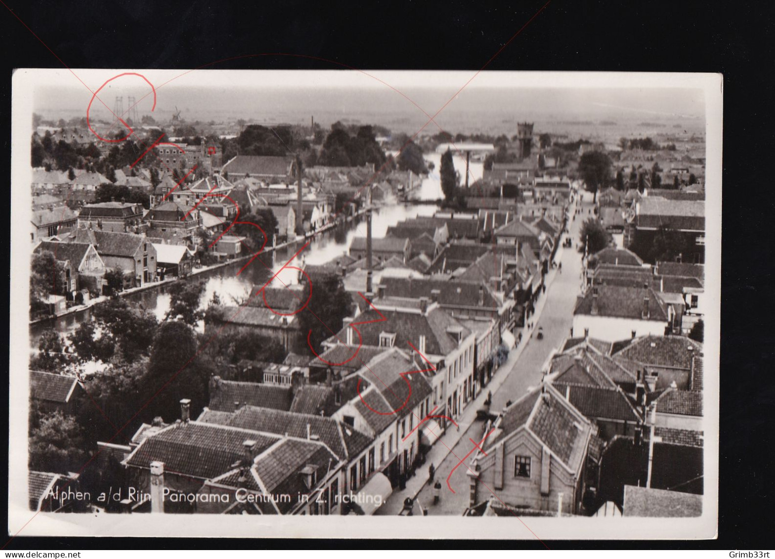 Alphen a/d Rijn - Panorama Centrum in Z. richting - fotokaart