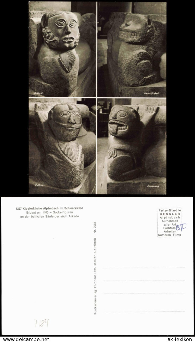 Alpirsbach Klosterkirche Alpirsbach Schwarzwald - Sockelfiguren 1960