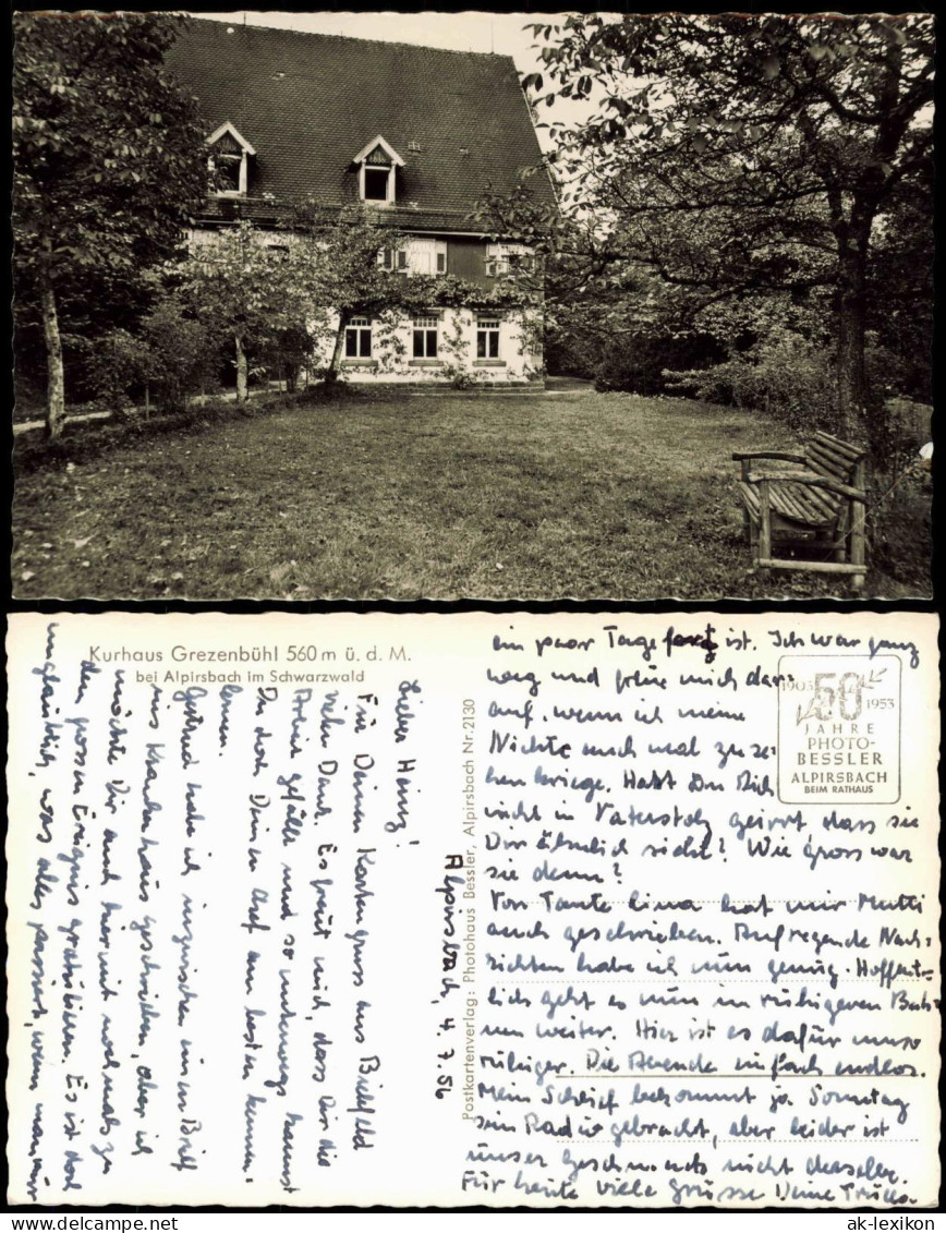 Alpirsbach Kurhaus Grezenbühl bei Alpirsbach im Schwarzwald 1956
