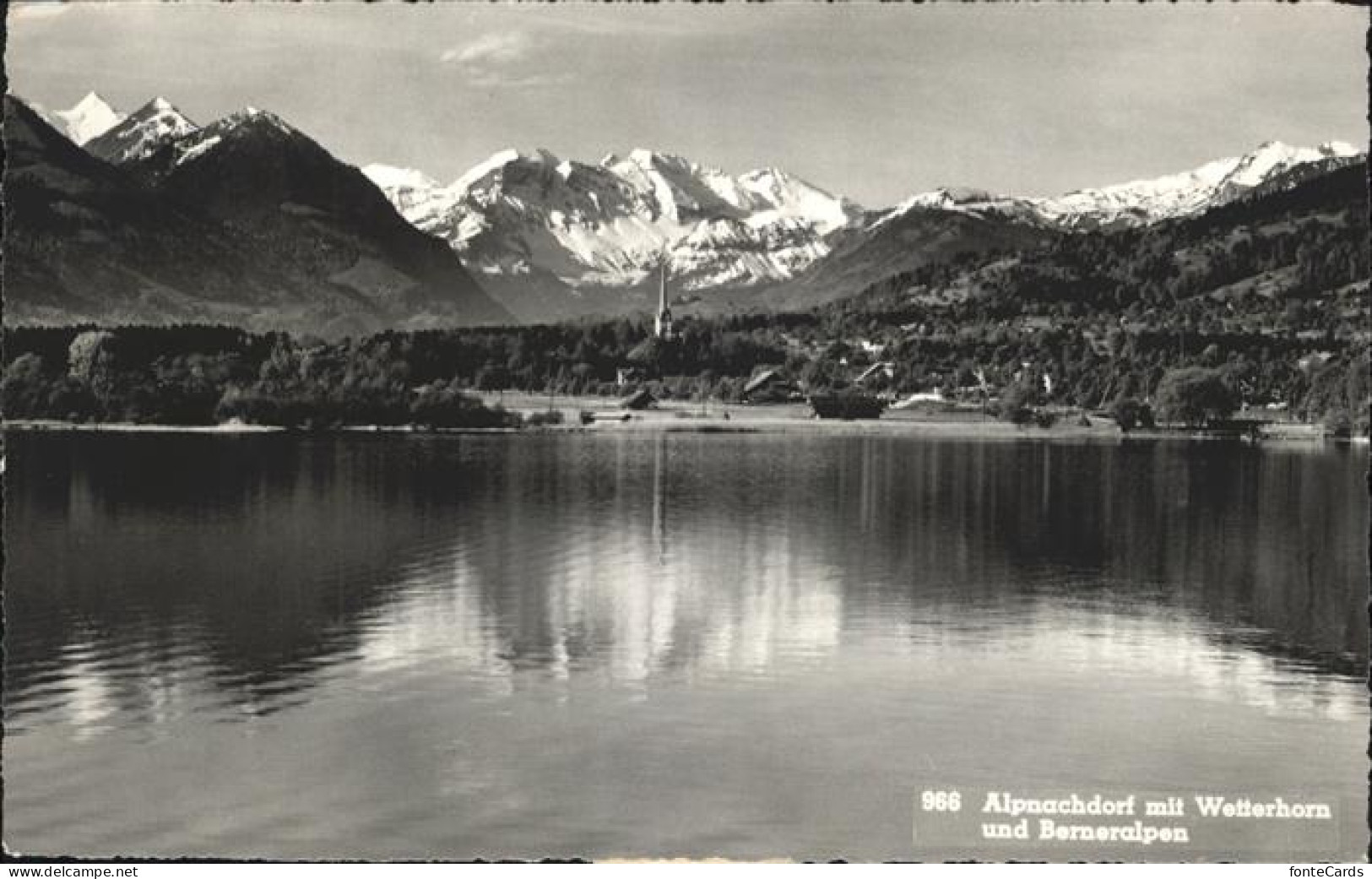 Alpnach Dorf Wetterhorn und Berner Alpen