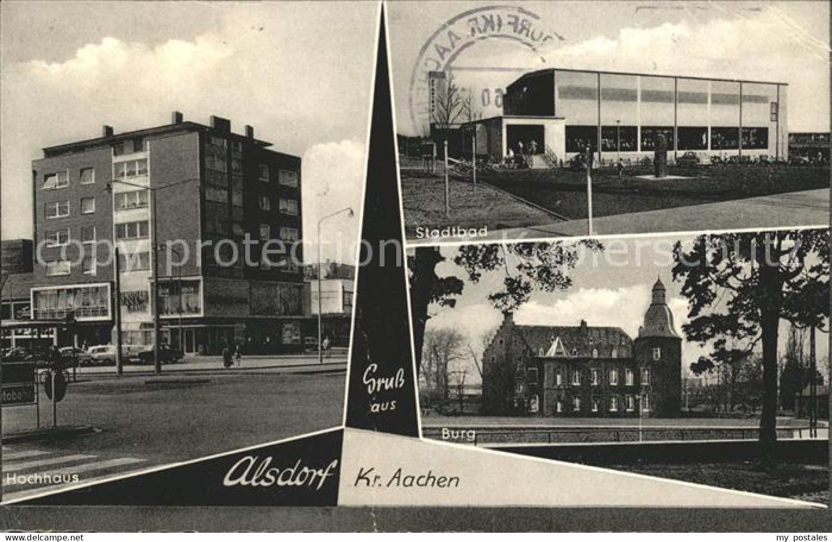 Alsdorf Stadtbad Burg Hochhaus