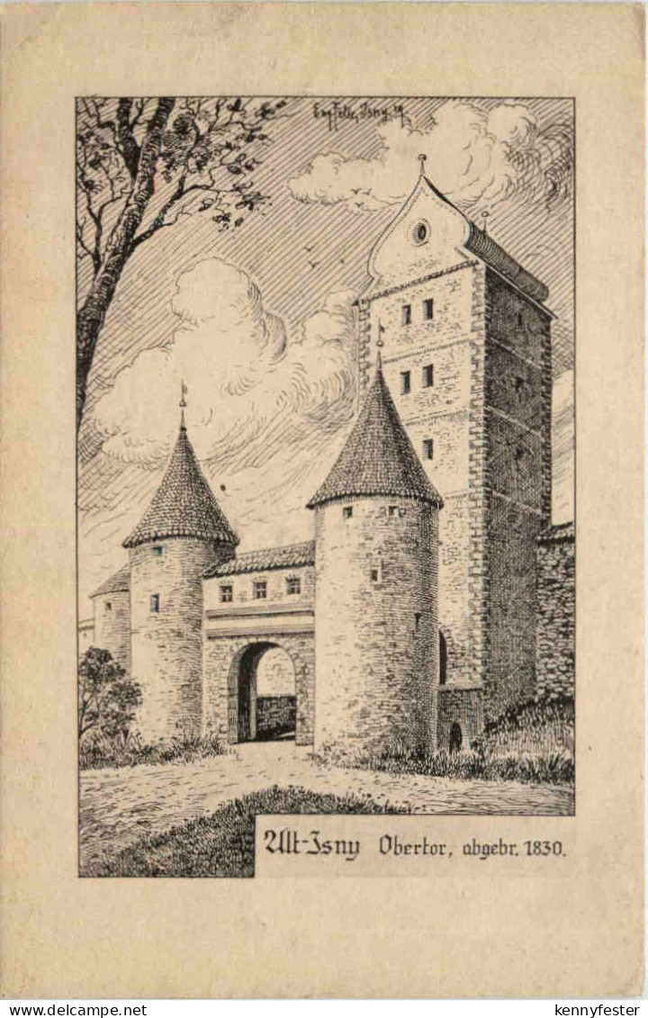Alt-Isny - Obertor - Künstler-AK Eugen Felle