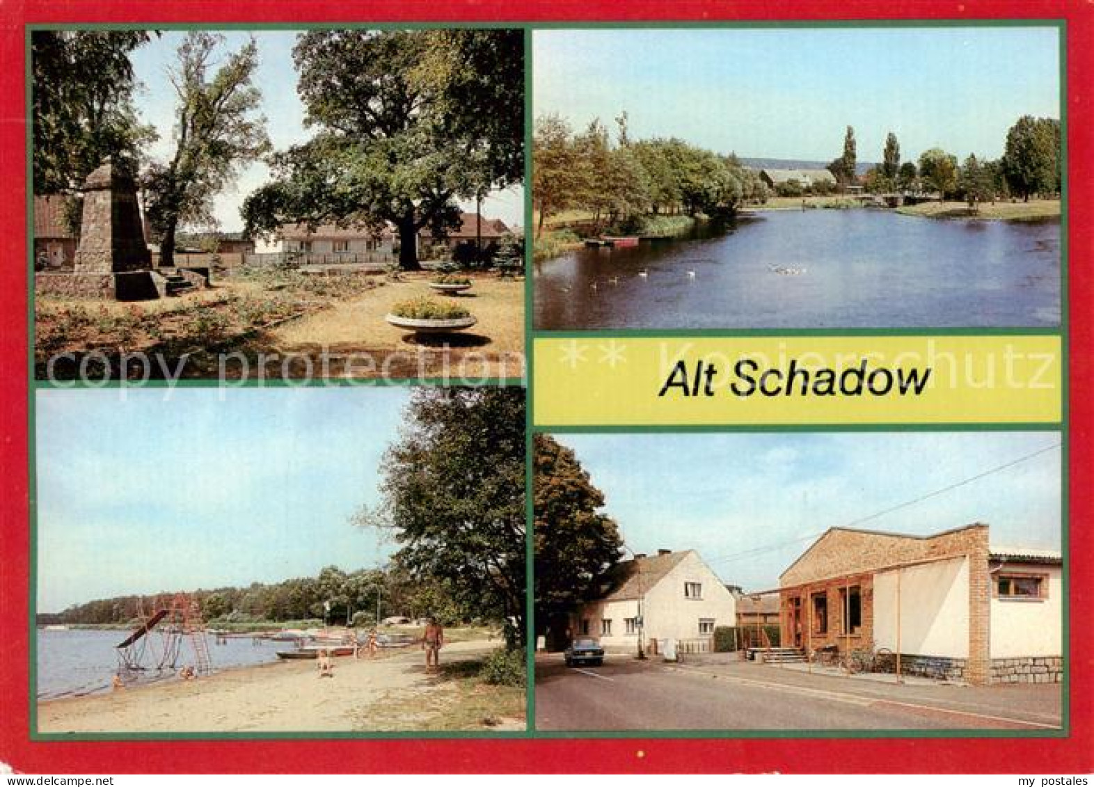 Alt-Schadow Maerkische Heide Dorfplatz An der Spree Campingplatz Nordstrand Kons