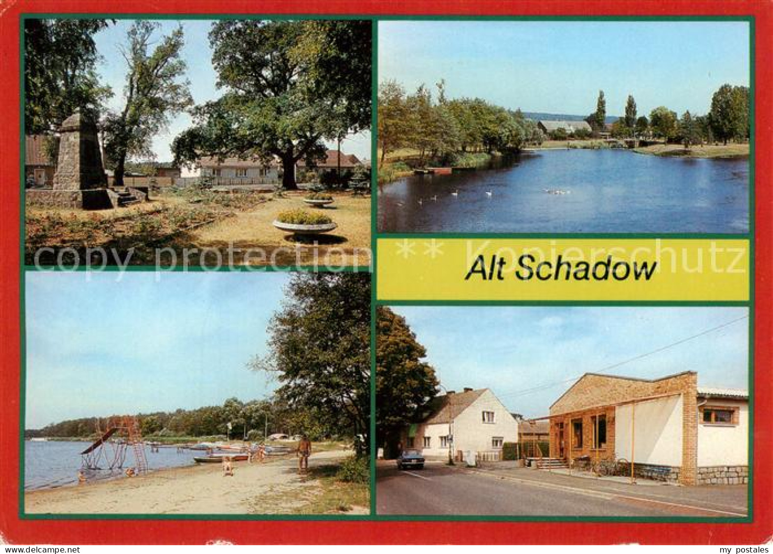 Alt-Schadow Maerkische Heide Dorfplatz An der Spree Campingplatz Nordstrand Kons