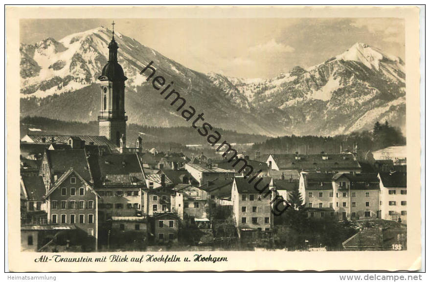Alt-Traunstein - Foto-AK - Verlag G. Grainer Traunstein - Rückseite beschrieben 1951