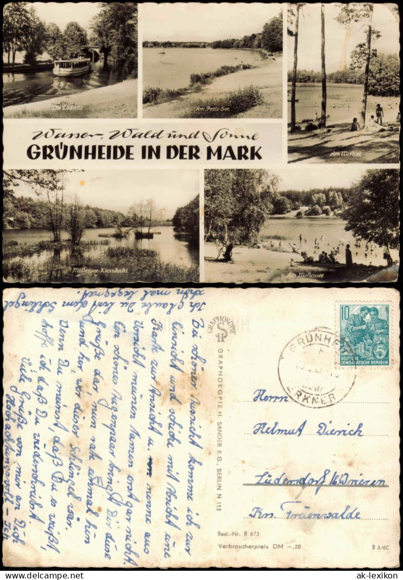 Altbuchhorst-Grünheide (Mark) Fahrgastschiff auf Löcknitz, Peetz-See 1960