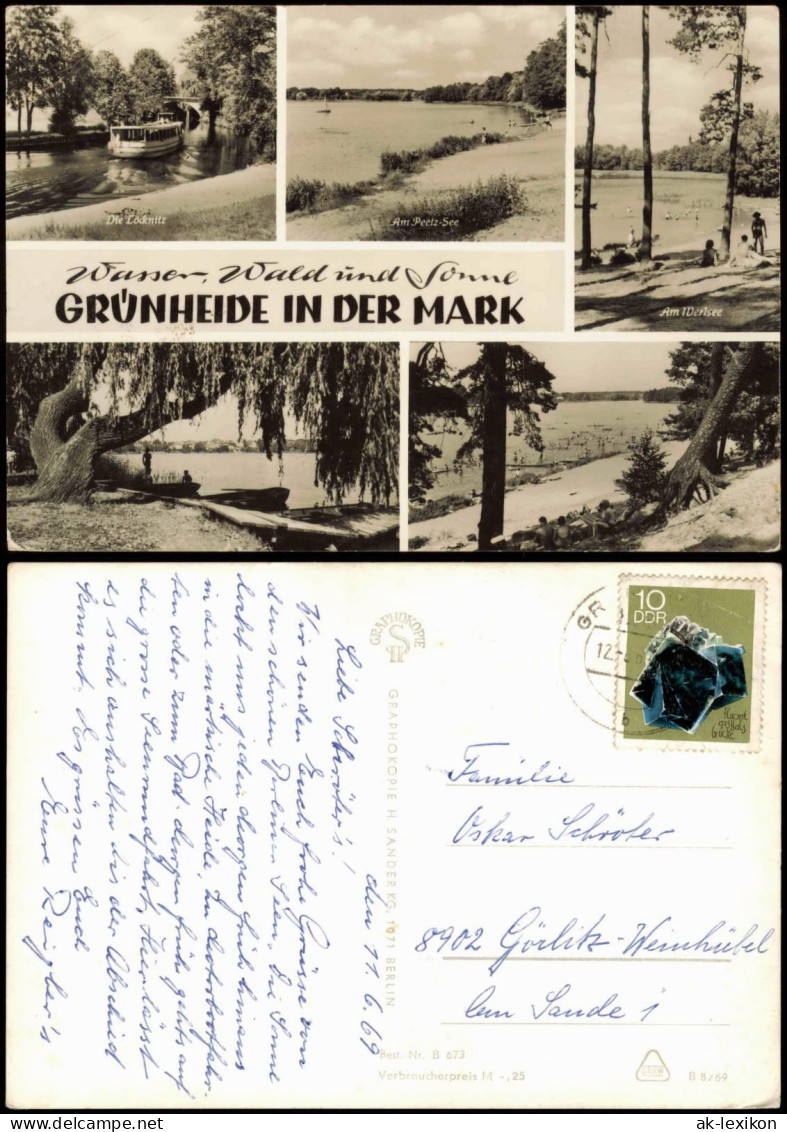 Altbuchhorst-Grünheide (Mark) Fahrgastschiff auf Löcknitz, Peetz-See, 1969