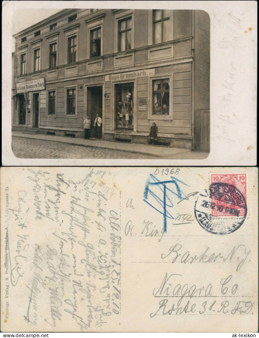 Altdöbern Geschäft Calauer Schuhwaren Hugo Grumbach Lausitz 1910 Privatfoto