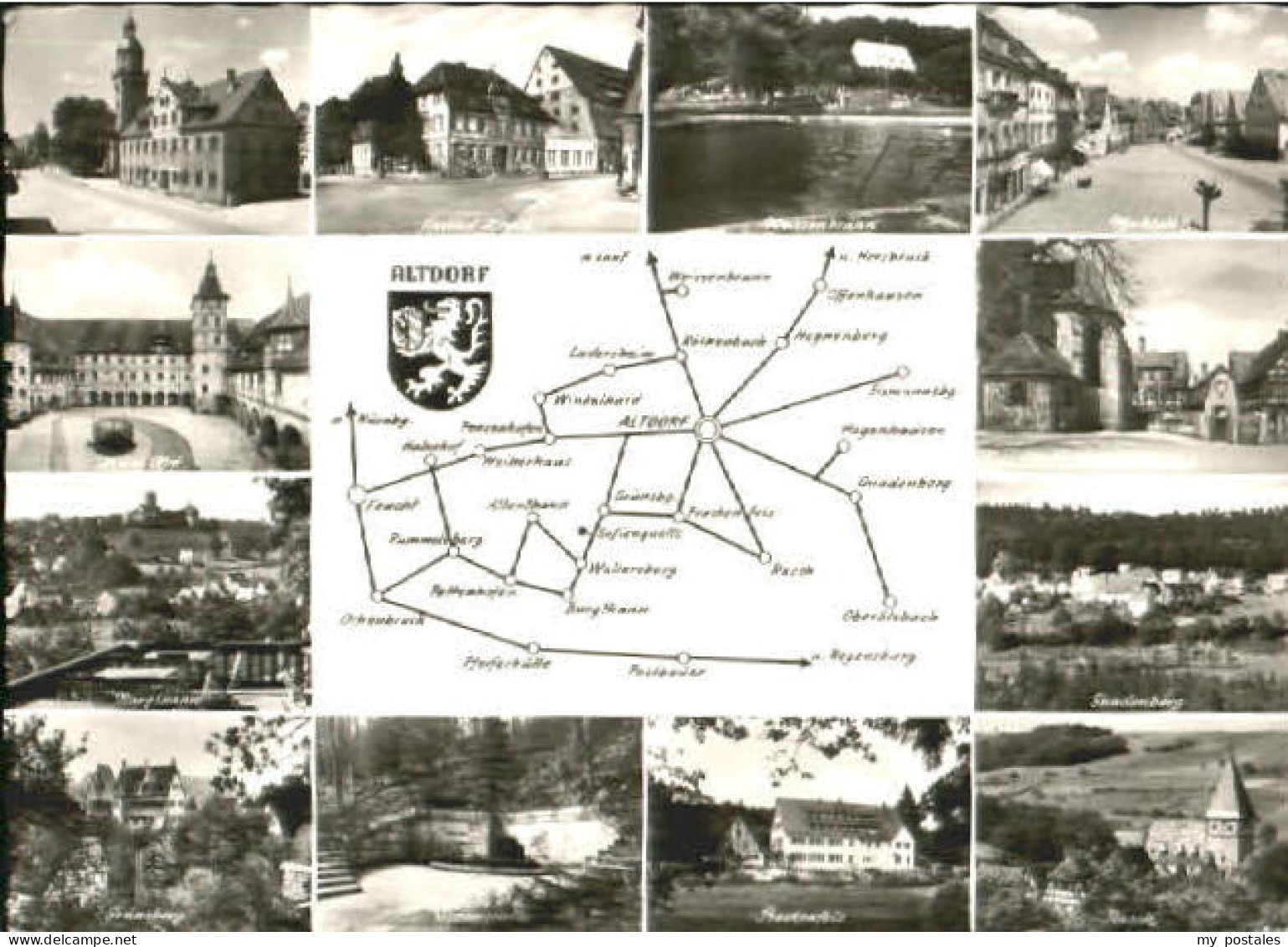 Altdorf Nuernberg Altdorf bei Nuernberg Rathaus Marktplatz Gasthof  x 1963