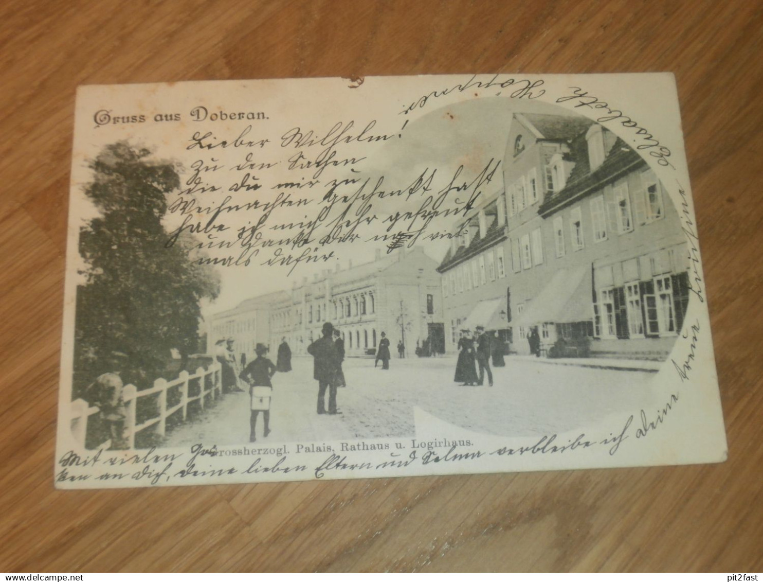 alte AK - Bad Doberan , 1902 , Rathaus und Logierhaus , Ansichtskarte !!